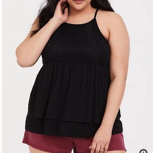 NWT super soft goddess lace babydoll top